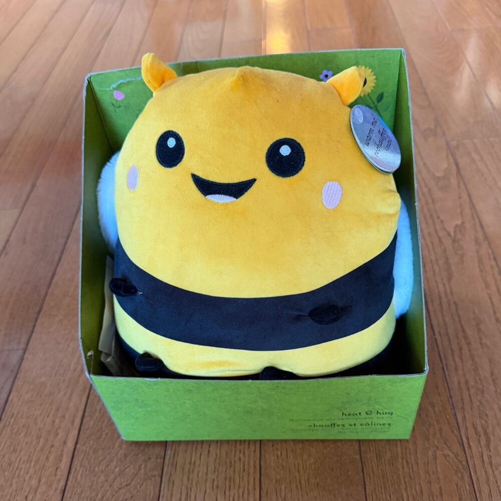 NEW Snuggle Buddy Australia Heat & Hug Bumblebee Plush